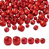 150Pcs 3 Styles Natural Wood Beads WOOD-TA0001-51-1