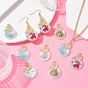 20Pcs 5 Styles Alloy Enamel Pendants ENAM-CJ0005-43-6