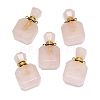 Natural Rose Quartz Perfume Bottle Pendants G-A026-10-02-1