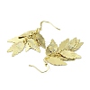 Rack Plating Brass Leaf Dnagle Earrings KK-C029-12G-2