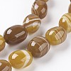 Natural & Dyed Striped Agate/Banded Agate Beads Strands G-A175D-B03-3