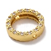 Rack Plating Brass with Cubic Zirconia Bead Frame KK-S406-09D-G-2