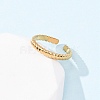 304 Stainless Steel Open Cuff Rings for Women RJEW-K309-11C-G-3