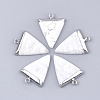 Electroplate Natural Howlite Pendants G-S344-49I-1