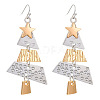 Christmas Tree Alloy Pendant Necklaces & Dangle Earrings Sets WG3F9DA-03-6
