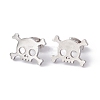 Non-Tarnish 304 Stainless Steel Tiny Hollow Out Skull Stud Earrings for Women STAS-A065-06P-1