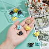 12Pcs 3 Colors Silicone Focal Beads SIL-NB0001-44-3