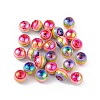 UV Plating Rainbow Iridescent Resin Beads X-RESI-I048-01E-3