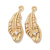 Brass Micro Pave Cubic Zirconia Pendants KK-K378-19G-1
