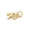 Brass Micro Pave Cubic Zirconia Charms KK-I382-03G-R-2