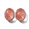 Synthetic Cherry Quartz Glass Multi-Strand Links KK-M304-03P-14-1