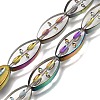 Electroplated Transparent Glass Beads Strands GL-CBA98F0-08D-1