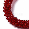 Faceted Transparent Glass Beads Stretch Bracelets BJEW-S144-002F-02-3