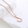 Stainless Steel Letter Pendant Necklaces for Women Men GR8130-21-1