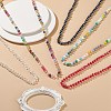 5Pcs 5 Style Bling Glass Beaded Necklaces Set for Women NJEW-JN04056-2
