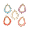 Glass Seed Beaded Pendnats PALLOY-MZ01361-1