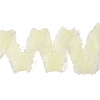 20 Yards Polyester Pleated Elastic Lace Trim SRIB-M015-01I-2