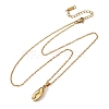 304 Stainless Steel Pendant Cable Chain Necklaces for Men Women NJEW-K308-03A-G-4