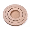 3Pcs 3 Style Flat Round Wooden Picture Frames TOOL-WH0118-17-1