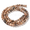 Natural Black Sunstone Beads Strands G-U009-A01-01-3