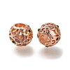 Rack Plating Alloy Rhinestone European Beads PALLOY-P307-04RG-1