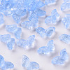 Transparent Spray Painted Glass Beads GLAA-S190-018F-02-1