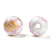 Floral Printed Porcelain Beads PORC-Q199-8mm-02-2