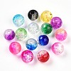 Baking Paint Transparent Crackle Glass Beads X1-DGLA-Q018-6mm-M01-2