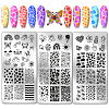 Stainless Steel DIY Nail Art Templates MRMJ-WH0092-060-1