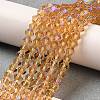Transparent Electroplate Glass Beads Strands GLAA-F029-2mm-D18-4