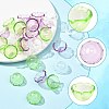 50Pcs 3 Colors Transparent Acrylic Bead Caps OACR-FS0002-45-3
