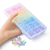 18 Style Transparent Rainbow Iridescent Acrylic Beadss Plated MACR-YW0002-09-5