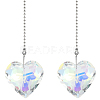 Glass Ceiling Fan Pull Chain Extenders HJEW-WH20021-03P-04-1