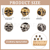 12Pcs 2 Colors Outdoor EDC Tool Brass Parachute Rope European Beads KK-NB0003-62-2