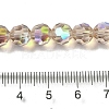 Electroplate Transparent Glass Beads Strands EGLA-A035-T8mm-L22-3