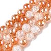 Electroplated Crackle Glass Beads Strands X-EGLA-N014-10mm-01-1