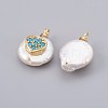 Natural Cultured Freshwater Pearl Pendants PEAR-F008-23G-02-2