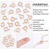 Unicraftale Ion Plating(IP) 20Pcs 304 Stainless Steel Smooth Surface Spring Ring Clasps STAS-UN0040-96RG-5