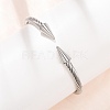 304 Stainless Steel Double Terminal Cone Open Cuff Bangles for Women SA-CBA2192-03P-1