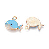 Marine Animals Alloy Enamel Pendants ENAM-T022-34B-2