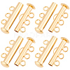 6Pcs Brass Slide Lock Clasps KK-BBC0027-58B-7