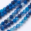Natural Grade A Striped Agate/Banded Agate Beads Strands G-E478-05-6mm-1