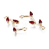 Brass Micro Pave Cubic Zirconia Links Connectors KK-S359-156B-RS-3