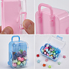 8Pcs 8 Colors Trolley Bag Shaped Plastic Candy Storage Boxes AJEW-SP0002-62-4