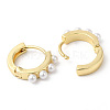 Plastic Pearl Beaded Hoop Earrings EJEW-R149-04G-2