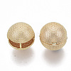 Brass Ball Clip-on Earrings KK-T050-051G-NF-2