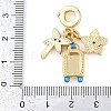 Rack Plating Brass Cubic Zirconia Summer European Dangle Charms KK-P287-01B-G-5