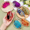14Pcs 7 Colors Retro Fan-Shaped Cloth Zipper Pouches CON-WR0001-08-4