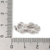 Rhodium Plated 925 Sterling Silver Box Clasps STER-G038-17P-3