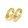Rack Plating Brass Micro Pave Clear Cubic Zirconia Enhancer Shortener Bails KK-F883-13G-1